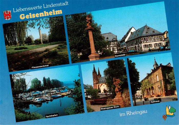 Geisenheim Rheingau Fliegerdenkmal Domplatz Yachthafen Rheingauer Dom Rathaus