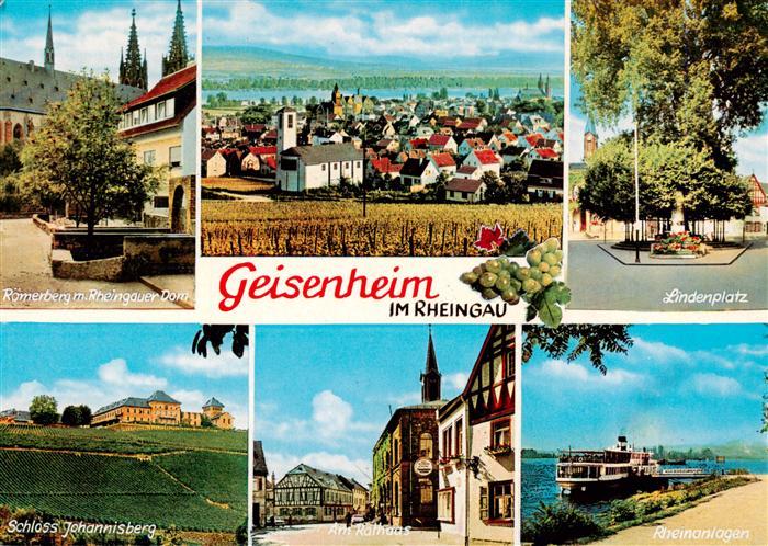 Geisenheim Rheingau Roemerberg Panorama Lindenplatz Schloss Johannisberg Rathaus