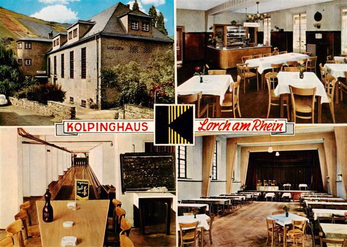 Lorch Rheingau Kolpinghaus Gaststaette Gastraeume Kegelbahn