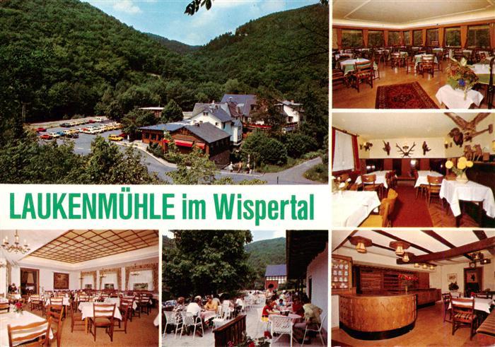 Lorch Rheingau Restaurant Cafe Laukenmuehle im Wispertal Gastraeume Terrasse Bar