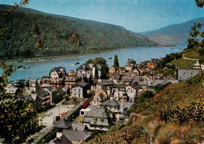 Assmannshausen Rhein Panorama mit Jugoslawien Express
