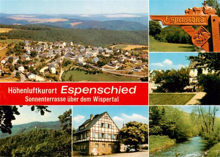 Espenschied Lorch Fliegeraufnahme Wegweiser Naturpark Rheingau Fachwerkhaus