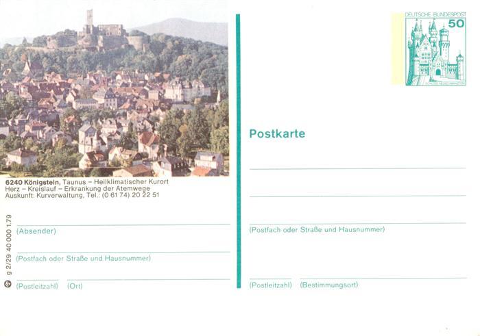 Koenigstein  Taunus Ortspartie mit Burgruine