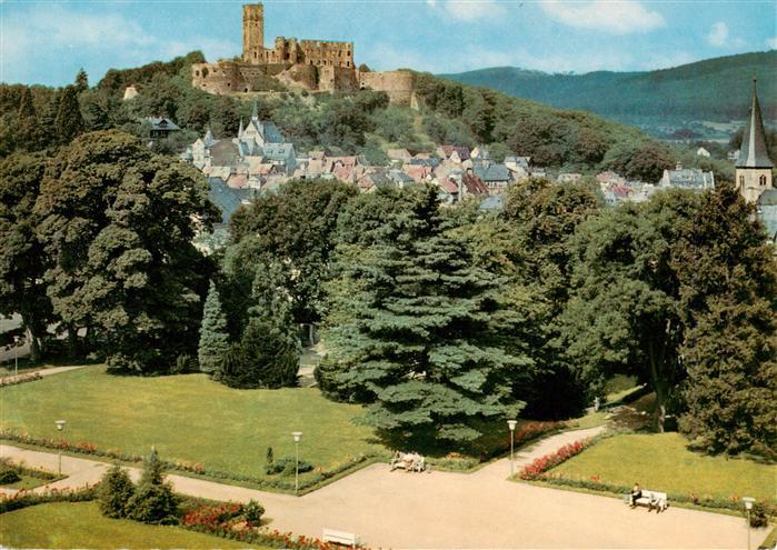 Koenigstein  Taunus Rosengarten mit Burgruine