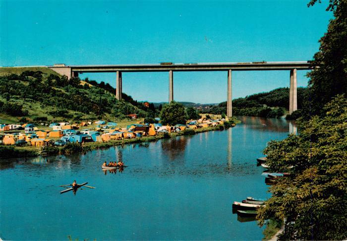 Limburg  Lahn Campingplatz und Autobahnbruecke