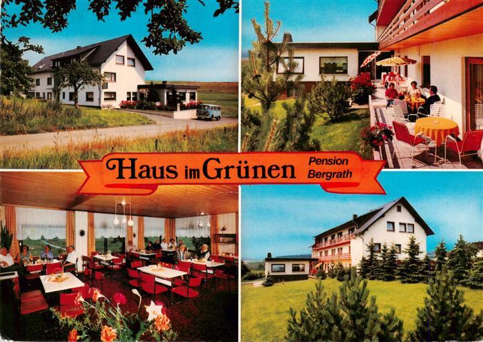 Waldbrunn Westerwald Haus im Gruenen Pension Bergrath Terrasse Gastraum