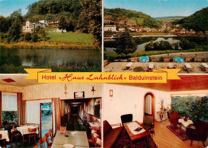 Balduinstein Lahnpartie Hotel Haus Lahnblick Gastraeume Terrasse