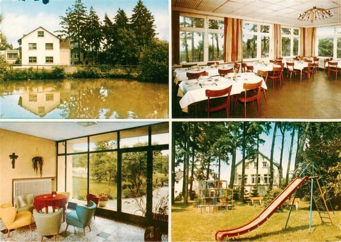 Dornburg Westerwald Familien Ferienheim Maria Waldrast Gastraeume Spielplatz