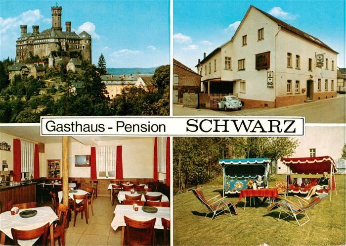 Hirschberg Dillkreis Schloss Gasthaus Pension Schwarz Gastraum Liegewiese