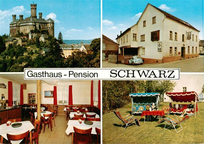 Hirschberg Dillkreis Schloss Gasthaus Pension Schwarz Gastraum Liegewiese
