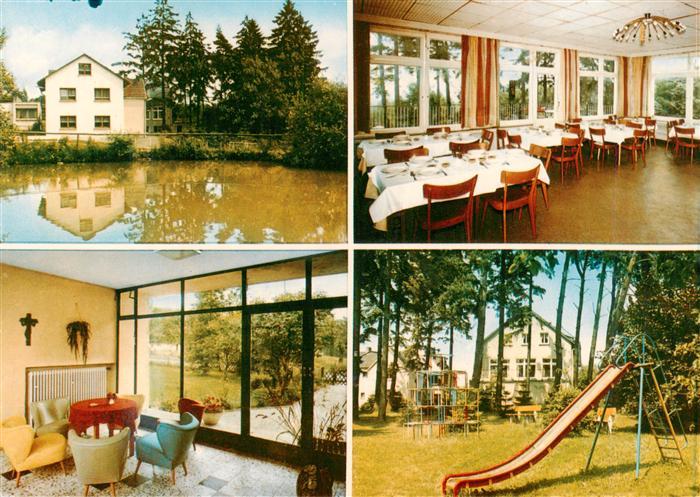 Dornburg Westerwald Familien Ferienheim Maria Waldrast Gastraeume Spielplatz