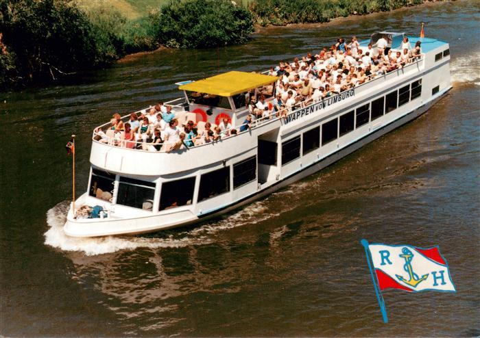 Limburg  Lahn Fahrgastschiff hans Rudolf Heldmann FGS Wappen von Limburg