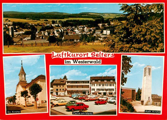 Selters Westerwald Panorama Kirche Partie am Markt
