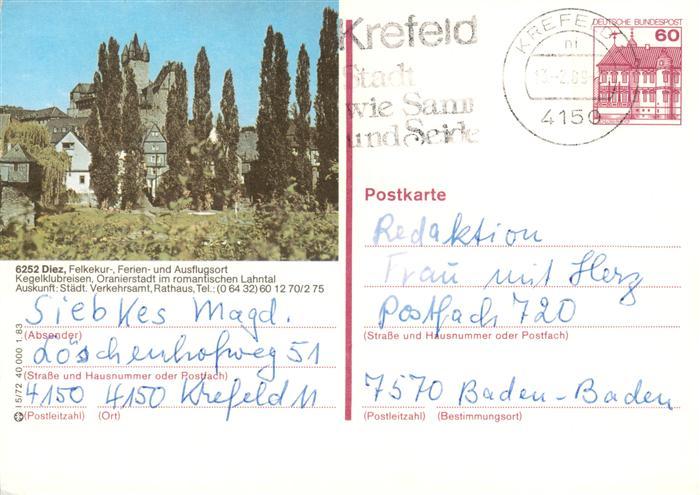 Diez Lahn Blick zum Schloss