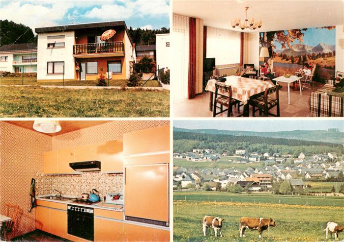 Waldbrunn Westerwald Ferienhaus Beck Gastraum Kueche Panorama