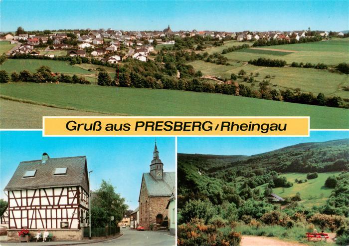 Presberg Rheingau Ruedesheim Fliegeraufnahme Fachwerkhaus Kirche Panorama