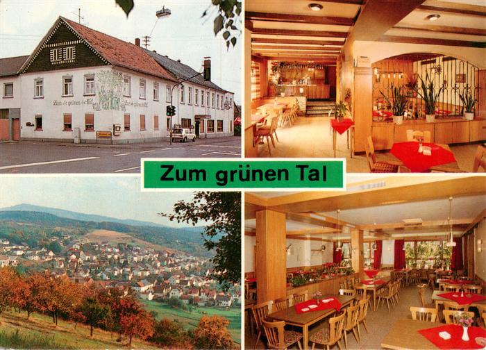 Niederjosbach Gasthaus zum Gruenen Tal Gastraeume Panorama