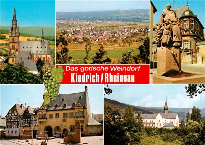 Kiedrich Kirche Panorama Brunnen Rathaus Kirche