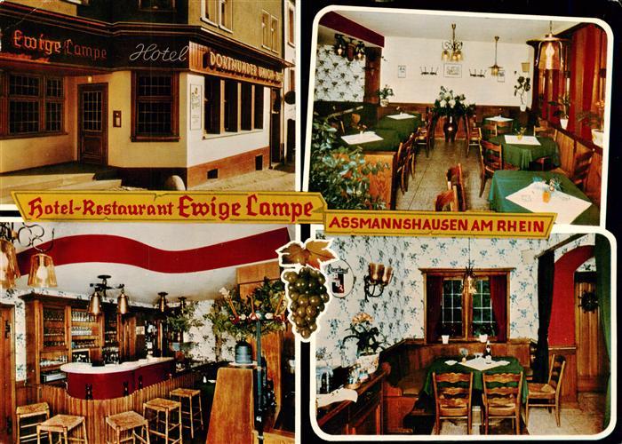 Assmannshausen Rhein Hotel Restaurant Ewige Lampe Gastraeume Bar