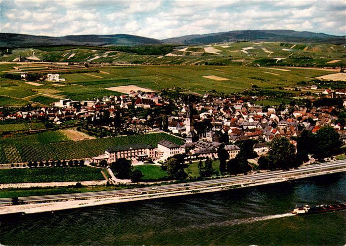 Erbach Rheingau Fliegeraufnahme mit Hotel Schloss Reinhartshausen