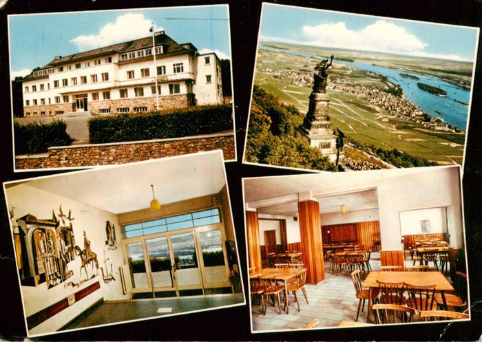 Ruedesheim am Rhein Jugendherberge Gastraeume Rheinpartie Denkmal