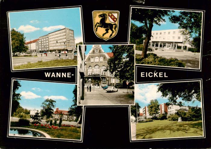 Wanne-Eickel Bresserhaus Stadtbuecherei Rathaus Bahnhofsanlagen Altersheim