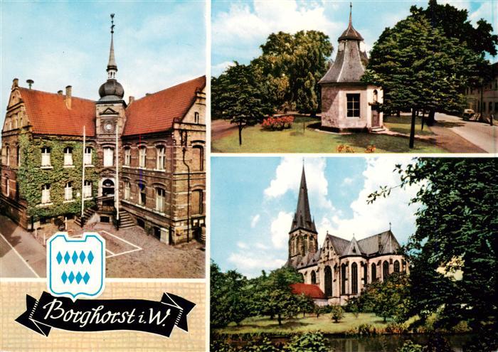 Borghorst Westfalen Rathaus Park Pavillon Kirche