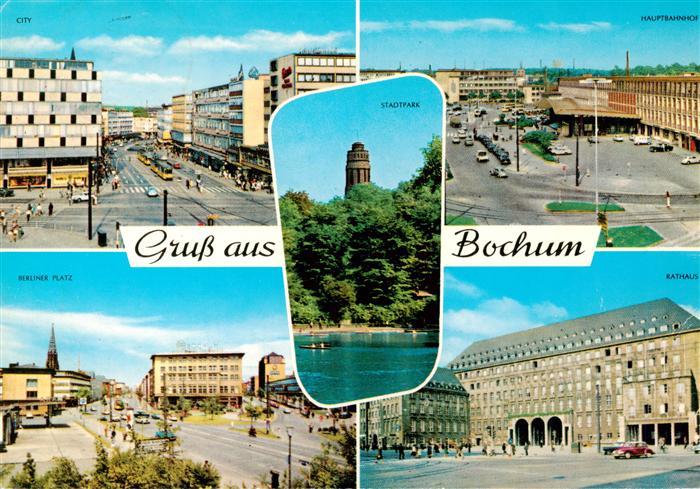 BOCHUM  CITY Rathausplatz Stadtpark Berliner Platz City Hauptbahnhof Rathaus
