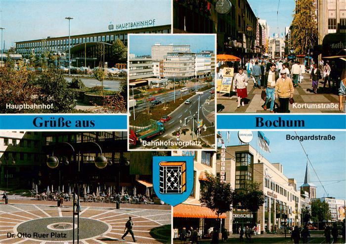 BOCHUM  CITY Hauptbahnhof Bahnhofsvorplatz Kortumstrasse Dr Otto Ruer Platz Bong