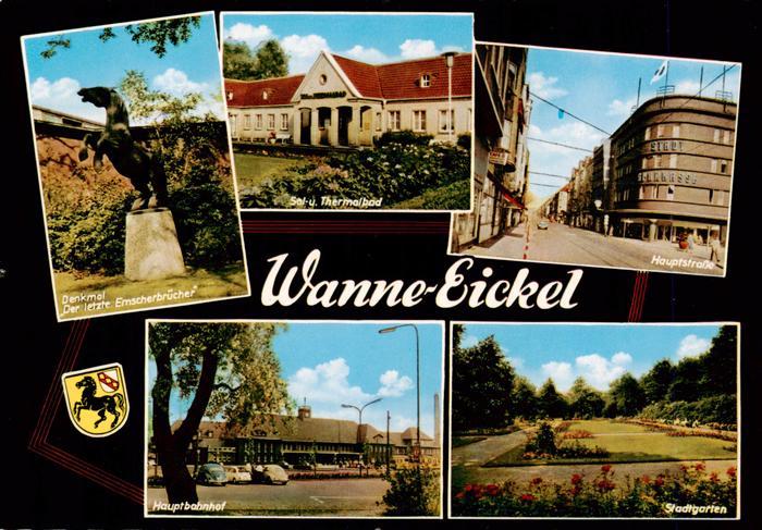 Wanne-Eickel Denkmal Der letzte Emscherbruecher Sol und Thermalbad Hauptstrasse