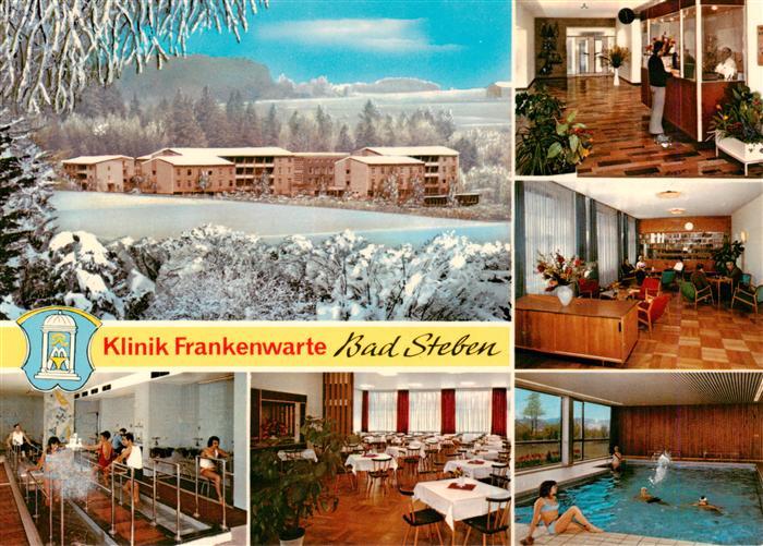 Bad Steben LVA Oberfranken Klinik Frankenwarte Wassertreten Gastraeume Rezeption