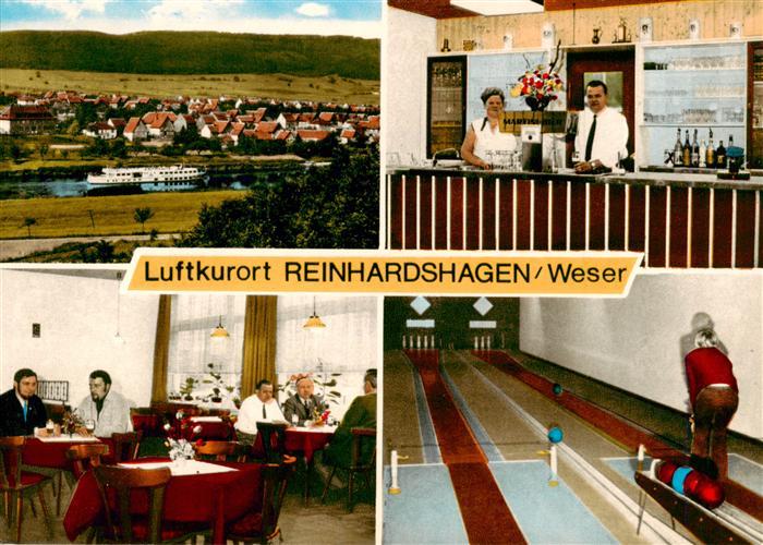Reinhardshagen Weserpartie Restaurant im Ahletal Rezeption Gaststube Kegelbahn