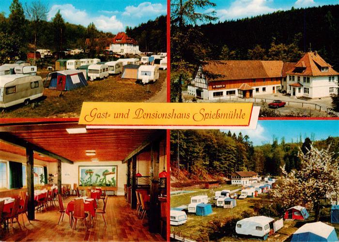 Loewenhagen Gast und Pensionshaus Spiessmuehle Gastraum Camping