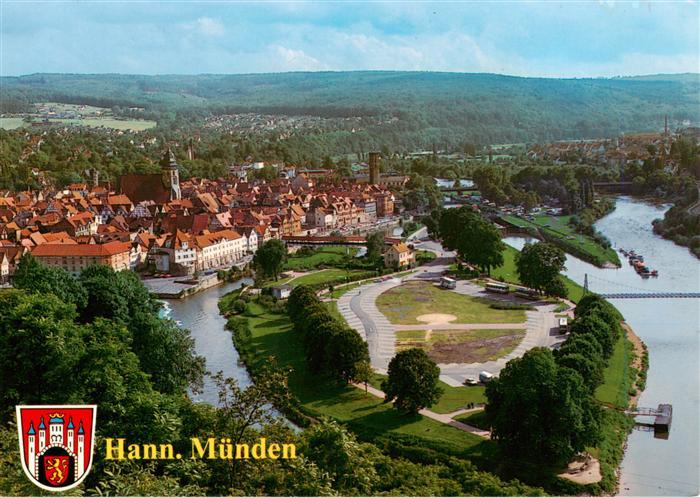 Hann. Muenden Tanzwerder Platz und Stadtblick