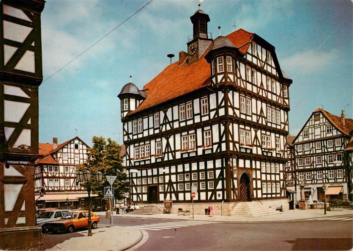 Melsungen Fulda Rathaus mit Marktplatz