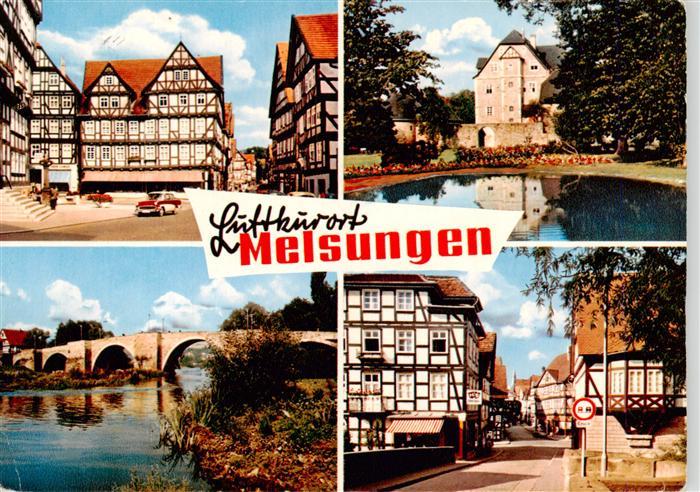 Melsungen Fulda Stadtplatz Park Fuldapartie Ortsmotiv