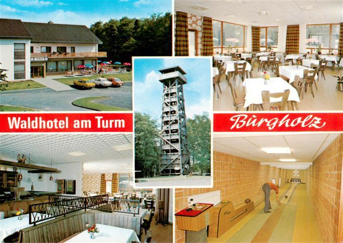 Burgholz Kirchhain Waldhotel am Turm Gastraeume Kegelbahn