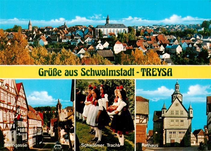 Treysa Panorama Steingasse Schwalmer Tracht Rathaus