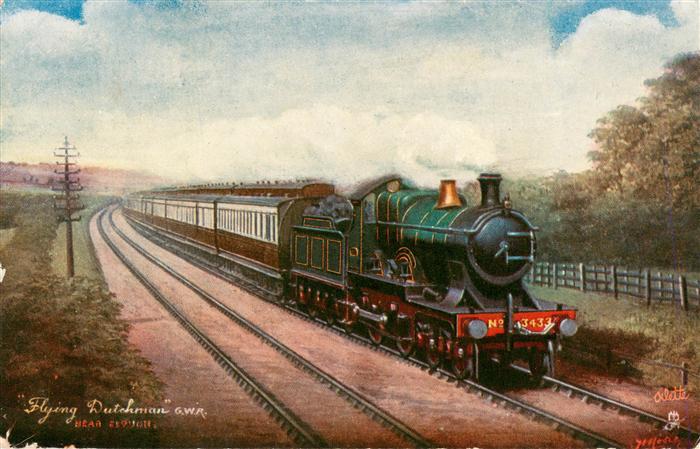 Verlag Tucks Oilette Serie Nr. 6493 Flying Dutchman G.W.R. Lokomotive