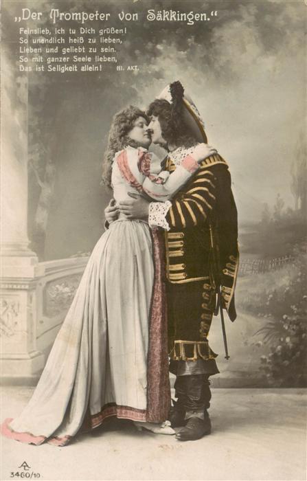 Trompeter von Saeckingen Scheffel 3460/10 Frau Mann Kuss