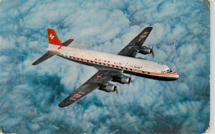 Flugzeuge Zivil Swissair Transatlantic DC-6 B