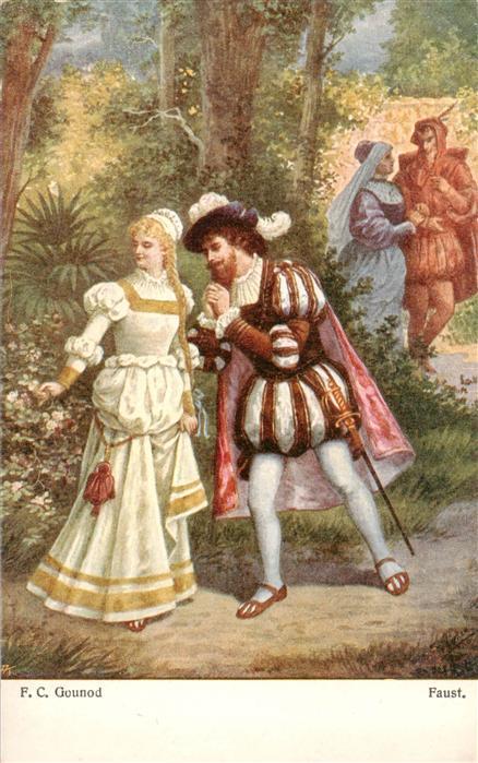 Gounod F. C. Kuenstlerkarte L.&B. W.I. Nr. 905 Faust.