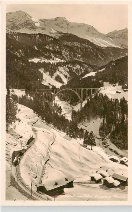 Eisenbahn Railway Chemin de Fer Chur-Arosa-Bahn Langwieser-Viadukt