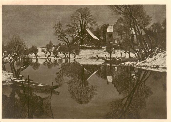 Haus der Deutschen Kunst Verlag HDK Nr. 517 Winterliche Daemmerstunde Max Claren