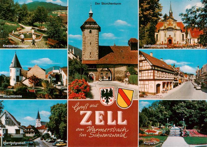 Zell Harmersbach Kneippkuranlagen Storchenturm Wallfahrtskirche Hirschtuermle Ha