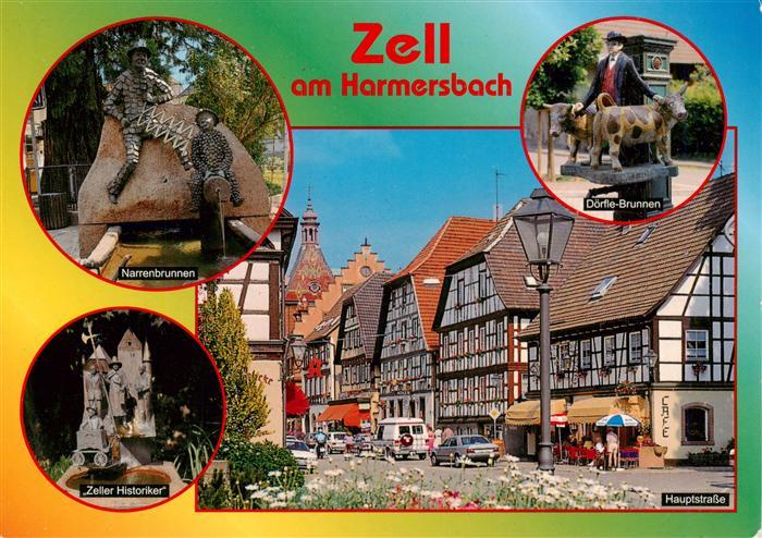 Zell Harmersbach Narrenbrunnen Zeller Historiker Doerfle Brunnen Hauptstrasse