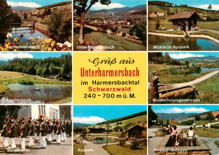 Unterharmersbach Am Harmersbach Unterharmersbach Muehle im Kurpark Forellenteich