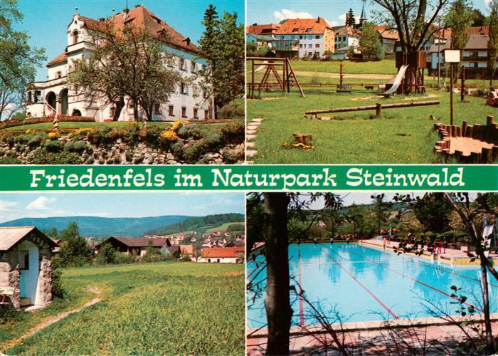 Friedenfels Oberpfalz Bayern Schloss Spielplatz Panorama Schwimmbad