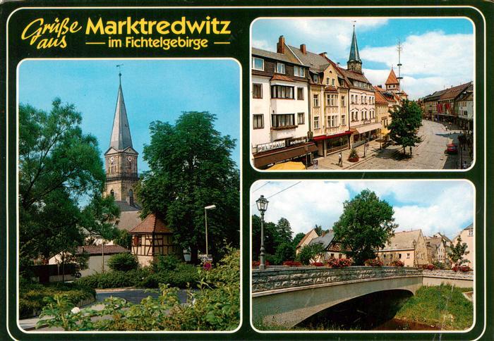 Marktredwitz Kirche Strassenpartie Bruecke