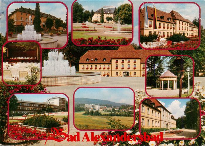 Bad Alexandersbad Kurhaus Kurpark Sprudel Trinkbrunnen Panorama